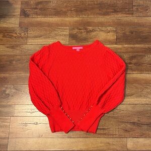 Lilly Pulitzer Red Textured Blouse